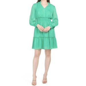 Nanette Nanette Lepore Women’s Yin Shadow Stripe Mini Dress Green Size 8 New